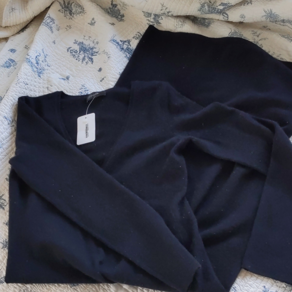 Christopher Fischer Black Cashmere Sweater Dress